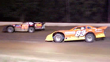 Super Late Models Racing Side by Side