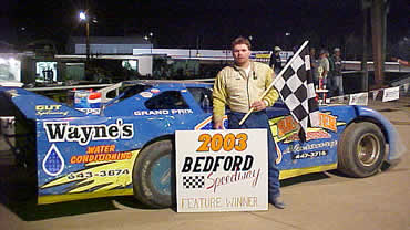 Super Late Model Winner Scott Rhodes At Bedford Speedway