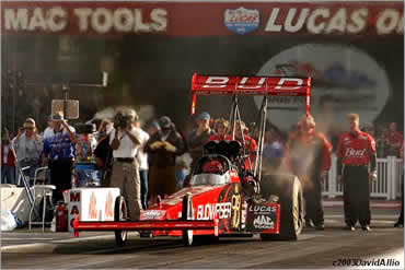BRISTOL, TN - Brandon Bernstein was the fastest NHRA Top Fuel car in Friday