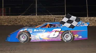 Jessie Bailey claimed the win and the $250 bounty in the late model division (Photo by Phil Bowden)