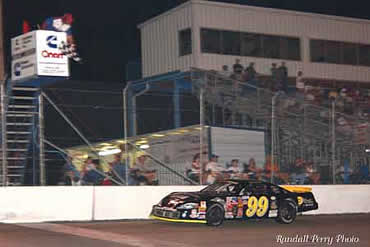 Denny Hamlin takes UARA checkers at Southern National Speedway.