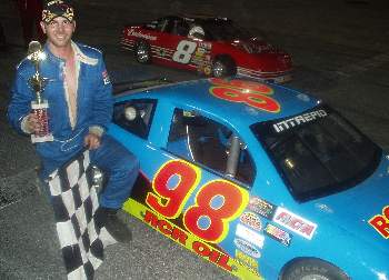 Mini Cup feature winner Josh Hermann